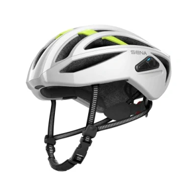 Imagen de Sena R2 EVO Casco de ciclismo carretera con Mesh Intercom (Blanco Mate, L)