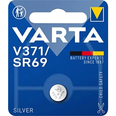 Imagen de Varta Pila de botón V 371/SR69, 1,55 V, 30 mAh, Mercurio