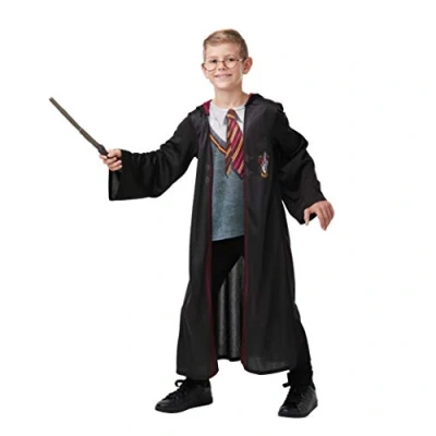 Imagen de Rubies Disfraz oficial de Harry Potter Gryffindor lujo, incluye varita y gafas, talla infantil 9 a 10 años