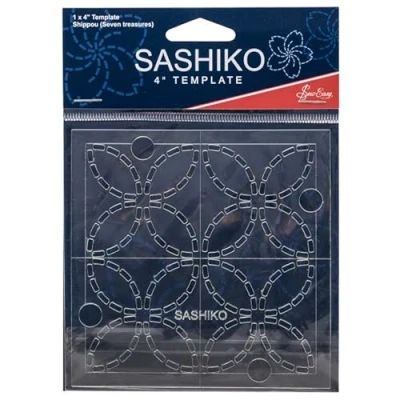 Imagen de Sew Easy Sashiko Patrón de bordado (10,2 x 10,2 cm), diseño Shippou