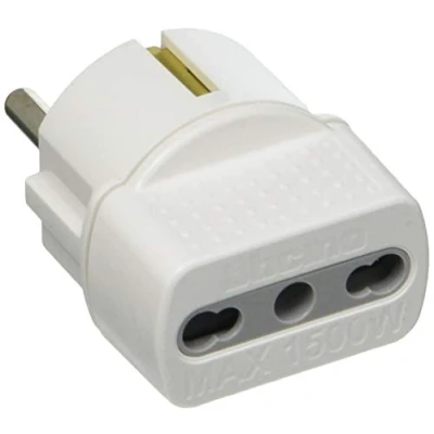 Imagen de bticino S3625D Adaptador de enchufe eléctrico para Color blanco