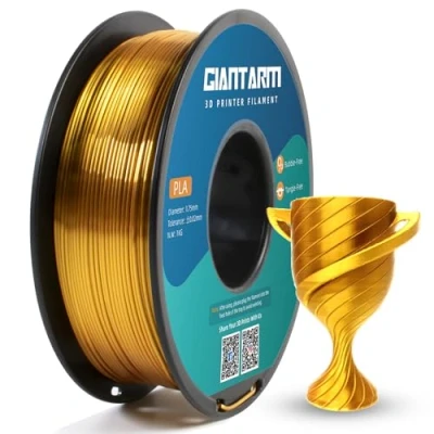 Imagen de GIANTARM Filamento PLA 1.75mm Seda Dorado,Impresora 3D 1 kg Carrete