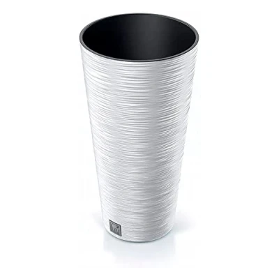 Imagen de Macetero color blanco, con depósito, colección FURU, de 25 x 48 cm, capacidad 7,5 L.