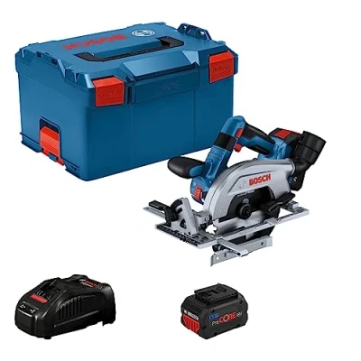 Imagen de Bosch Professional 18V System GKS 57 2 L Sierra circular a batería (disco izquierda, Brushless, Ø 165 mm, profundidad de corte baterías ProCORE 5.5Ah, en BOXX)