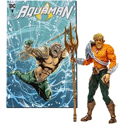 Imagen de McFarlane Figura de Acción DC Direct con cómic Aquaman, Aquaman Multicolor TM15911