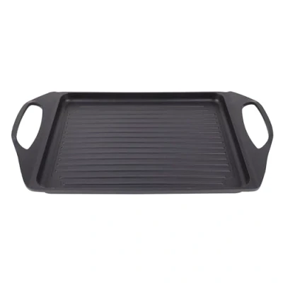 Imagen de San Ignacio Compact Placa Grill de 45 x 27cm Fabricada Aluminio Fundido Interior Whitford En Negro y Exterior Asador Resistente con Punto Inducción