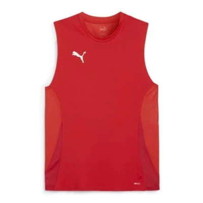 Imagen de PUMA teamGOAL Sleeveless Jersey Camiseta de Futbol, Hombre, Red White Fast Red, M
