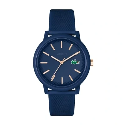 Imagen de Lacoste Reloj Analógico de Cuarzo para Hombre o Mujer, con una elegante correa silicona textura petit piqué