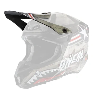 Imagen de O&#039;NEAL Recambios Casco Motocross Motocicleta Enduro Recambio Visor 5SRS Wingman Blanco Metalizado Talla única