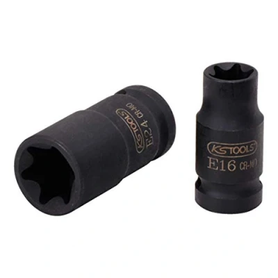 Imagen de KS TOOLS 515.0983 Cubos insertables E8 10 (3/8&quot;)mm (pulgadas) Torx exterior, Perfil en E