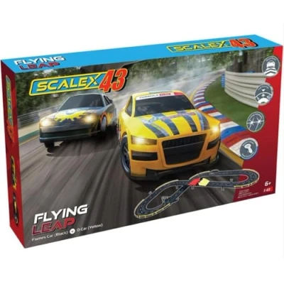 Imagen de Scalextric 560001002 1:43 Scalex43 Flying Leap F1002P 6,7 m Hipódromo eléctrico con 2 Coches, rampas de Salto para niños y Adultos, Multicolor