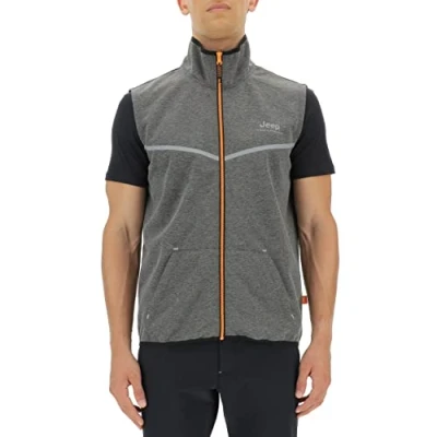 Imagen de JEEP O102621 G419 XP MAN TECH SWEAT VEST W/Kangaroo Pocket JX22A Hombre Dark Grey Mel/Black XXL