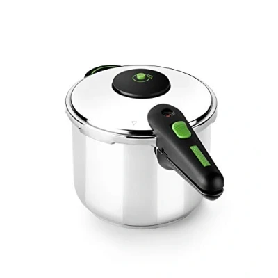 Imagen de MONIX Presto Olla a presión 6L, de acero inoxidable 18/10, apta para todo tipo cocinas incluso inducción