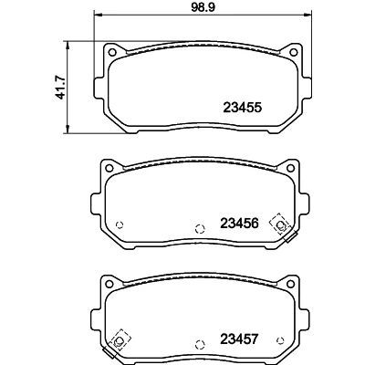 Imagen de HELLA 8DB 355 009 341 Juego de pastillas freno preparado para indicador desgaste KIA: CARENS 2, 1, SHUMA 2 Stufenheck