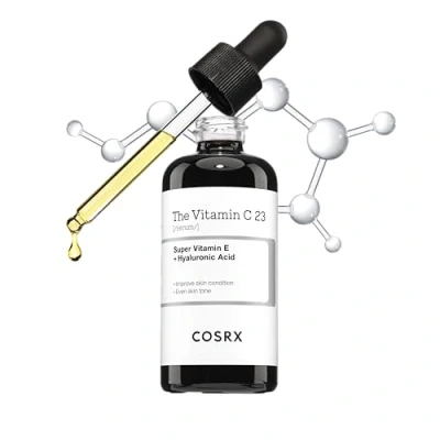 Imagen de COSRX Pure Vitamin C 23% Serum con vitamina E y ácido hyalurónico, brillante hidratante de la cara para líneas finas, tono piel uniforme dulla, 0.7oz/20g, Korean Skincare