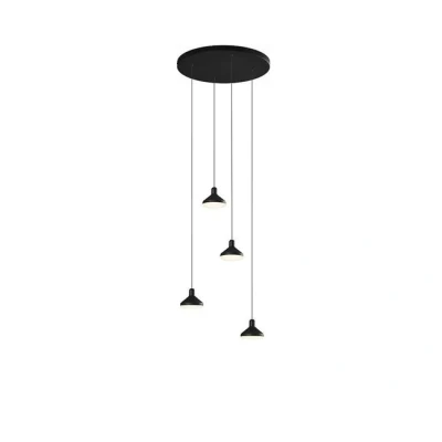 Imagen de Mantra Iluminación. Modelo ANTARES. Lámpara de techo colgante 45 cm diámetro fabricado en aluminio, hierro y acrílico acabado color negro