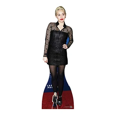 Imagen de Miley Cyrus (Vestido Negro) tamaño Real Celebrity Vida de cartón con Recortar Tablero la Mesa Mini Cut out, Multi Color