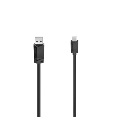 Imagen de Cable USB A C Hama 00200633, De conector C, 3 m, Color Negro