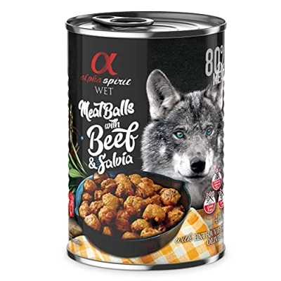 Imagen de ALPHA Spirit Canine ALBONDIGAS Buey Salvia Caja 6X400GR