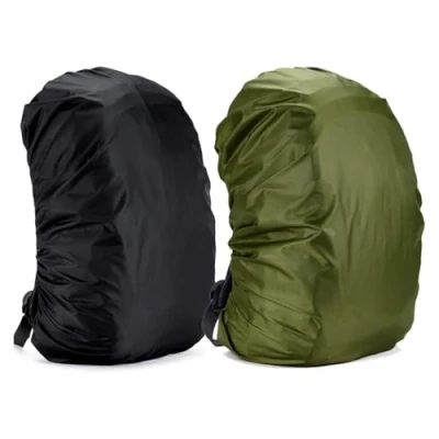Imagen de Yogopro Funda Impermeable para Mochila,2 Pcs Cubre Mochila Lluvia,30 65L Cubierta de Bolsa Bolso Protector Lluvia Camping Senderismo Excursionismo, 55L (Negro y Verde)