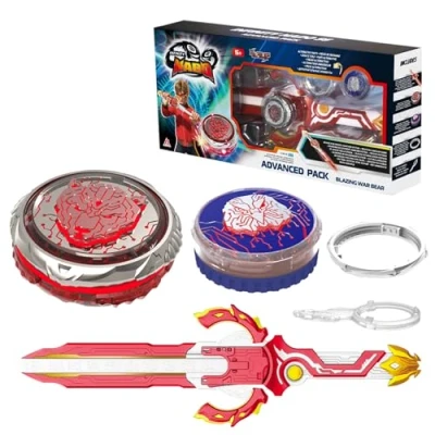 Imagen de Infinity Nado Spinning Tops para niños de Juguete Metal, Battle Top Launcher Toy, Juguetes Mayores 5 años, Advanced Pack Blazing War Bear