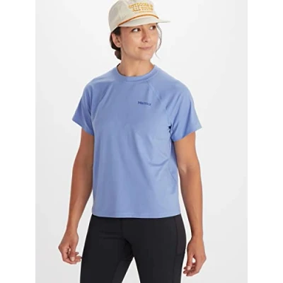Imagen de Marmot Wm&#039;s Windridge SS, camiseta funcional transpirable, de deporte manga corta, fitness secado rápido, Mujer, Getaway Blue, XS