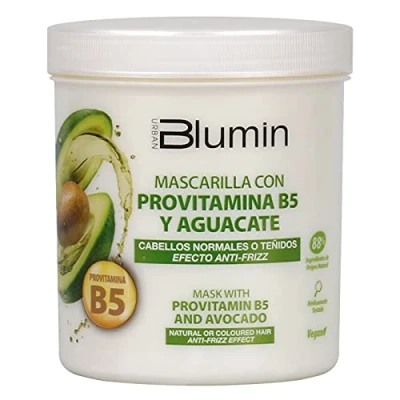 Imagen de Blumin Mascarilla efecto Anti Frizz con Aguacate y Provitamina B5, para Cabellos Normales o Teñidos, 700 ml