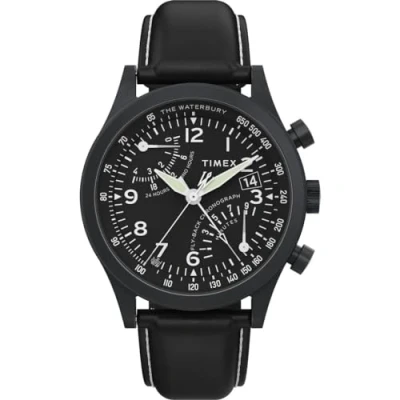 Imagen de Timex Reloj Cronógrafo para Hombre de Cuarzo con Correa en Cuero TW2W48000