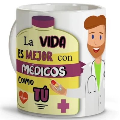 Imagen de LolaPix Regalos medicos. Tazas originales para regalar. personalizadas. Taza cerámica 330 ml.