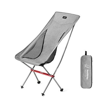 Imagen de Naturehike Silla de Camping Portátil Plegable Ultraligera, Desmontaje y Montaje Rápidos, para Pesca, Picnic, al Aire Libre, Senderismo (Gris Large)