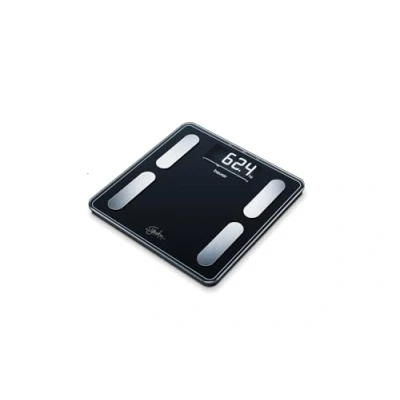 Imagen de Beurer BF 400 black Báscula diagnóstica Signature Line, análisis corporal preciso para hasta 10 personas, con pantalla LCD inversa extra grande, capacidad de carga 200 kg