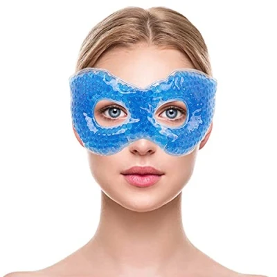 Imagen de NEWGO Antifaz de refrigeración gel para migrañas, ojos, sequedad ojos y dolor cabeza (Azul)