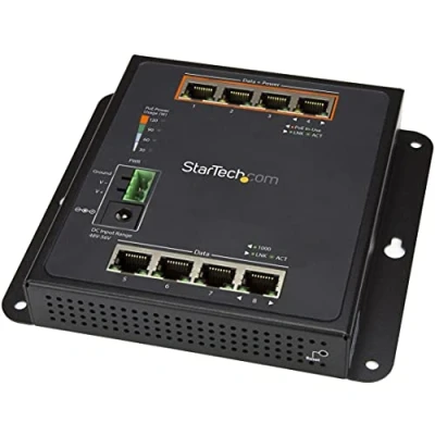 Imagen de StarTech.com Switch Conmutador de Red Gigabit Ethernet con 8 Puertos (4 PoE+) 30W por Puerto Pared Gestionado