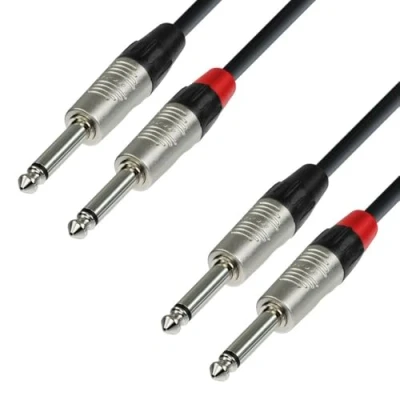 Imagen de Adam Hall Cables 4 STAR TPP 0600 Cable de Audio REAN 2 Jacks 6,3 mm mono a 6 m