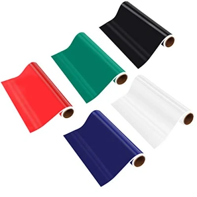 Imagen de Belle Vous Rollo Vinilo Adhesivo Rojo, Blanco, Verde, Azul y Negro 30 cm x 3 m Autoadhesivo Permanente para Manualidades, Álbum de Recorte, Silhouette Cameo, Troquelado, Calcomanía Vehículo