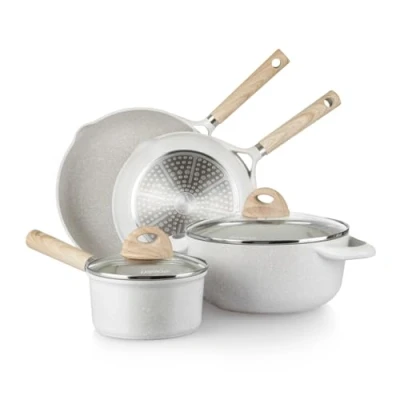 Imagen de KASANOVA Juego de 3 Sartenes Antiadherentes(20/24/28cm), Induccion, Aluminio Prensado, Duradero, Bateria Cocina Apto Todo Tipo Cocinas, Sin PFOA