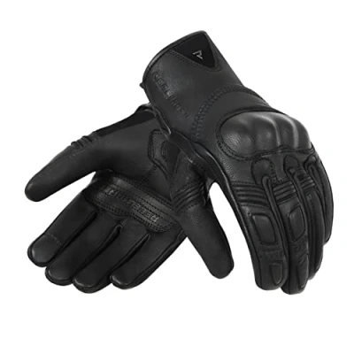 Imagen de REBELHORN Thug II Lady Guantes de Moto Mujer Piel Cabra Paneles SAS Tec para Absorber Impactos Forro Transpirable Soporte Pantallas táctiles