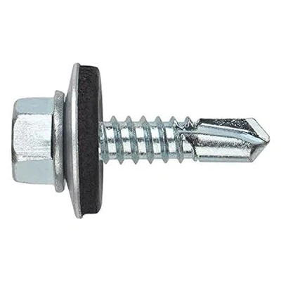 Imagen de INDEX Fixing Systems DIN 7504 K + ARVUL Pack de 70 tornillos autotaladrantes cabeza hexagonal con arandela estampada (recubrimiento cincado, 4,8 x 19 mm, P16)