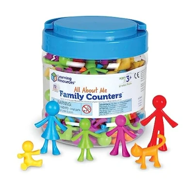 Imagen de Learning Resources Figuras de la familia All about Me , juego 72 piezas, desarrollo socioemocional, Montessori, 3 años