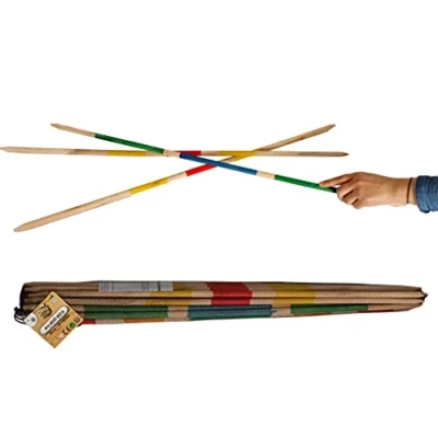 Imagen de PLANÈTE BOIS Mikado Gigante FSC 140787 2 A 6 Jugadores Multicolor Niños Mesa Habilidad Juego al Aire Libre 80 cm x 1 Partir de 4 Años, Color Madera (MGM 140787)