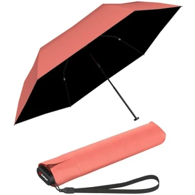 Imagen de Knirps Paraguas de bolsillo US.050 Ultra Light Slim Manual con protección UV y calor Salmon
