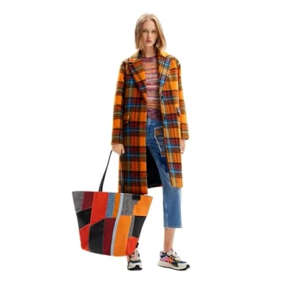 Imagen de Desigual Napoles Abrigo clásico, Mujer, Talla: Large, Orange
