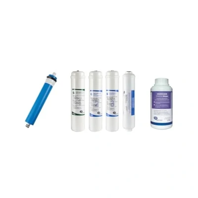 Imagen de Membrana 50 GPD + Pack 4 Filtros Inline Higinizador. compuesto por 1 de Sedimentos, Carbón GAC, Block y Post Filtro Coco. Bbagua.
