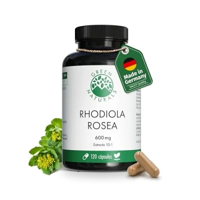 Imagen de Rhodiola Rosea (120 cápsulas á 500mg) Producción alemana 100% Vegano y sin aditivos