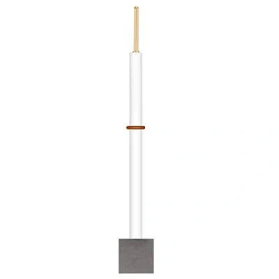 Imagen de stonylab Electrodo Lámina de Grafito, Pureza del 99,95% 15 x 3 mm Cátodo Grafito con Varilla Cobre para Laboratorio Electroquímico