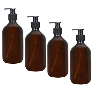 Imagen de CODIRATO 4 PCS Botellas Vacías de Gran Capacidad 500ml Dispensador Jabón Reutilizable Botella Champú para Loción, Gel Ducha, Manos