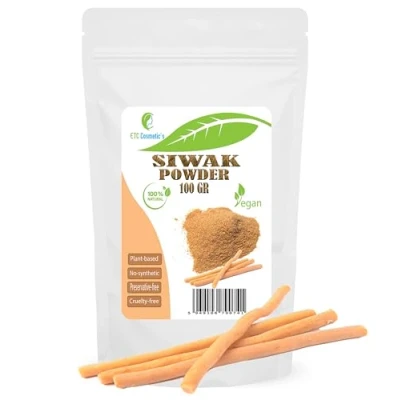 Imagen de Siwak (Miswak) Polvo, salvarado persica, 100% solo polvo Miswak (siwak) Cuidado dental Pasta natural Blanqueamiento bucal 100 gr