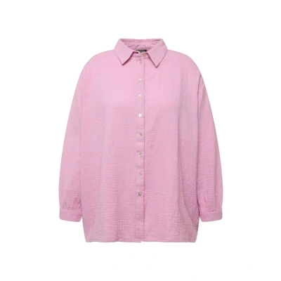 Imagen de Ulla Popken Collared Muslin Camisa, Mujer, Talla: 52/54, Light violet