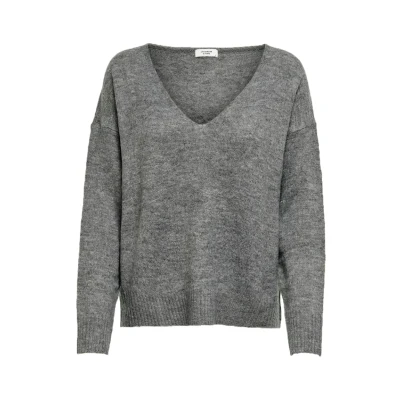 Imagen de JDY Jdyelanora L/S Vneck NOOS Jersey de punto, Mujer, Talla: XS, Dark grey melange