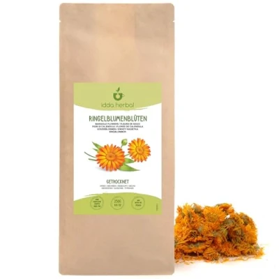 Imagen de Infusión de Flores Caléndula (250g), Té Suelto Caléndula, Secas, 100% Naturales y Puras para Preparar Hierbas, Hierbas